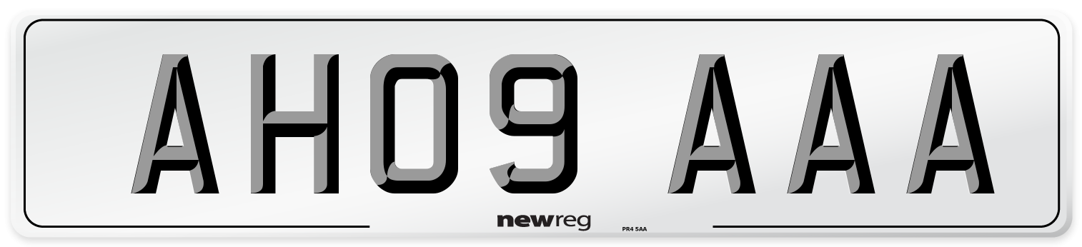 AH09 AAA Number Plate from New Reg